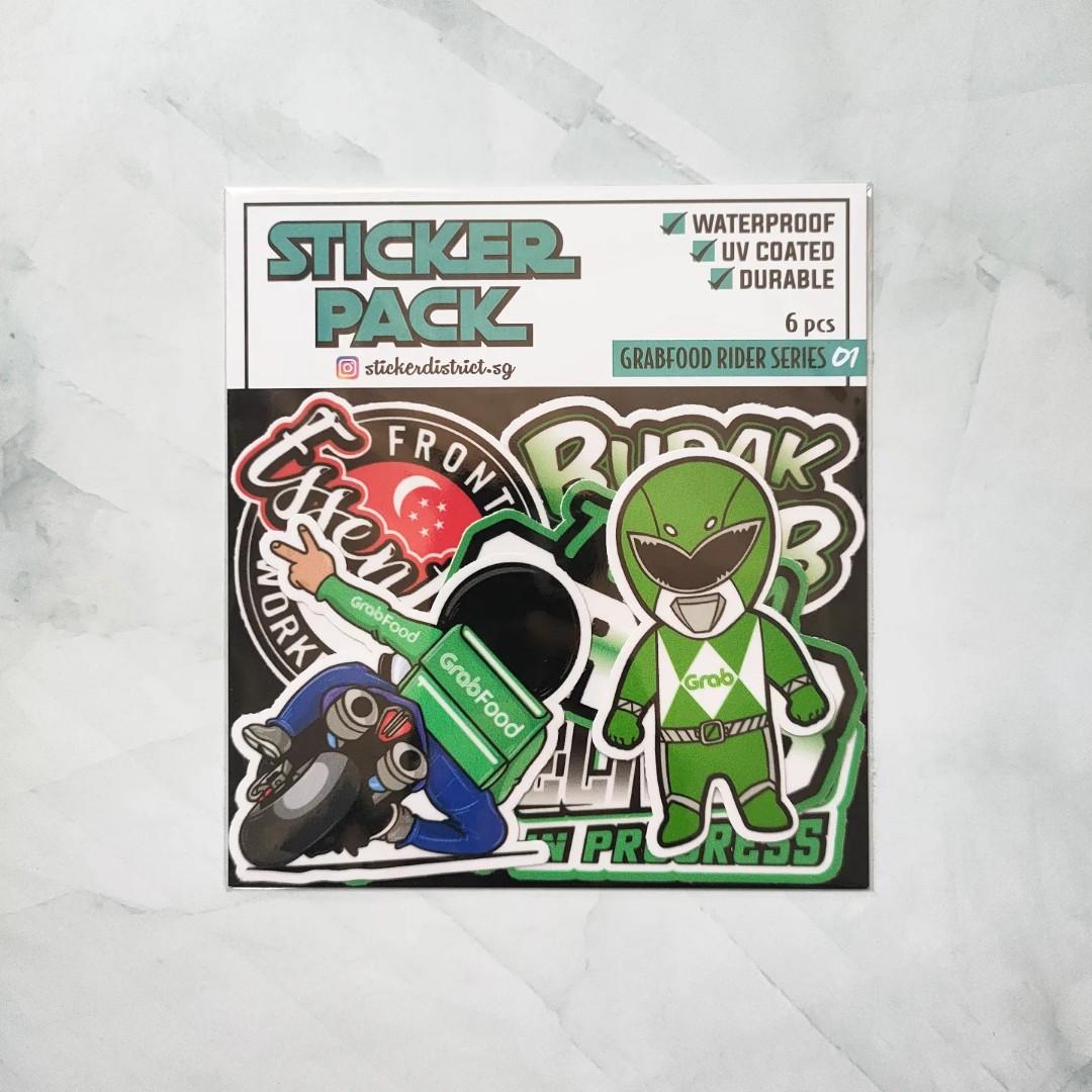 Sticker Pack - Grabfood Rider Series 01, Motorcycles, Motorcycle ...