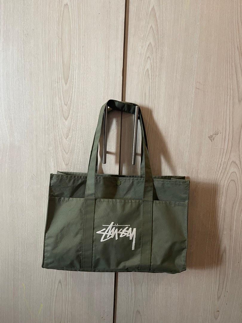 Stussy Nylon Tote Shopping Bag Green Magazine, Women's Fashion, Bags ...
