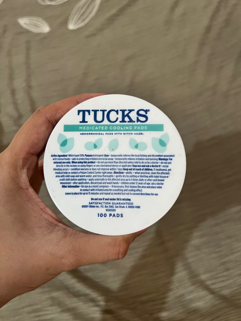 Tucks Medicated Cooling Pads 100 pcs, Beauty & Personal Care, Sanitary