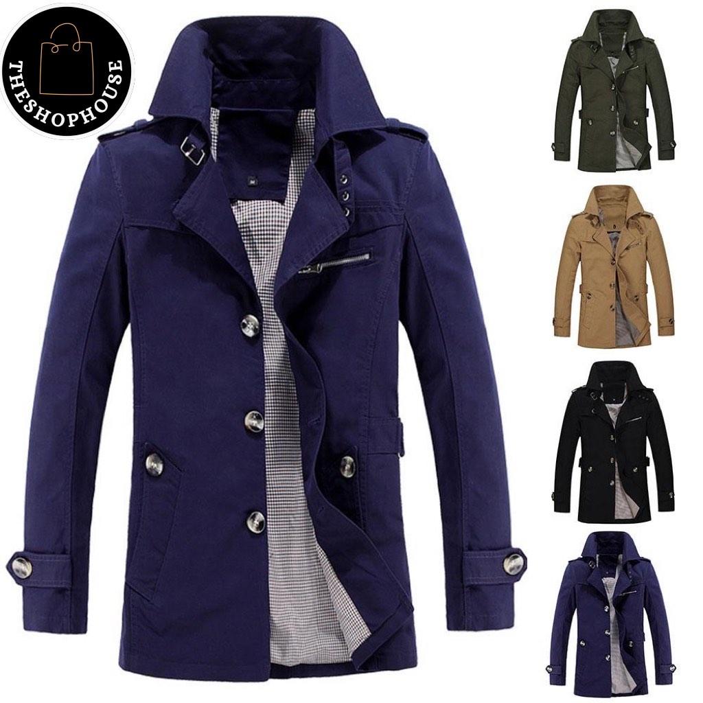 UNISEX Winter Warm slim Trench Coat Long Overcoat Business Outerwear BRAND NEW READY STOCKS
