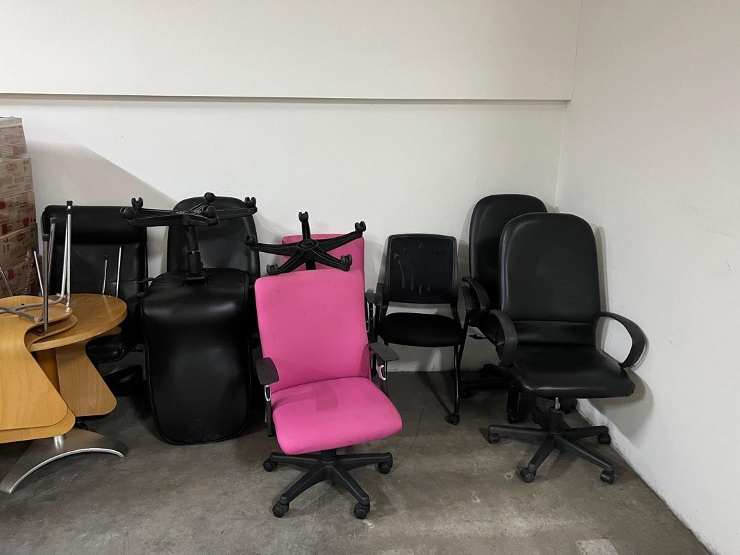 Used office chair pink color Furniture Home Living Furniture