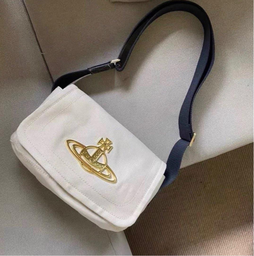 White canvas messenger bag online