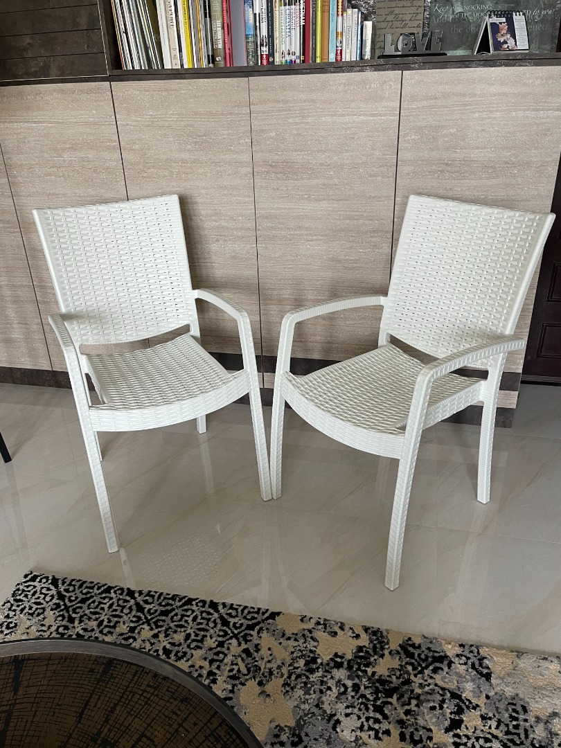 2 weatherproof garden chairs, Furniture & Home Living, Furniture