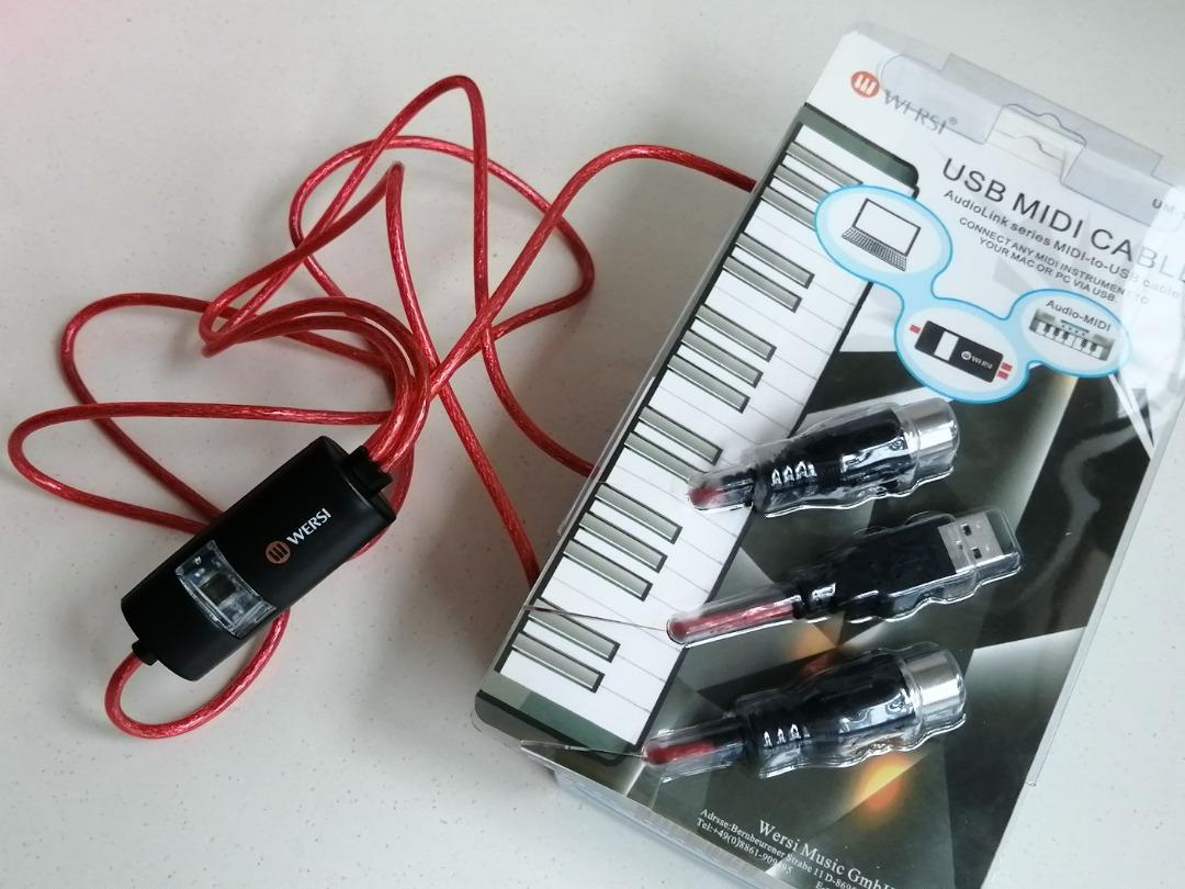 WERSI USB MIDI MidiPort Adapter Cable (2M) for ConnecWERSI USB MIDI