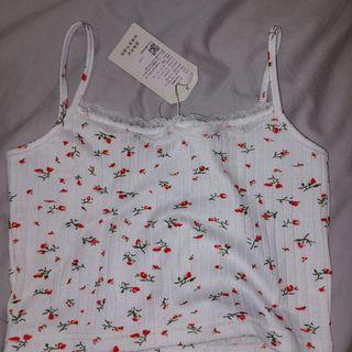 White floral y2k camisole