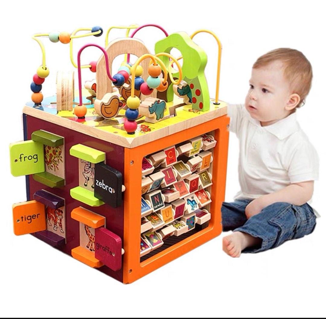 Wooden baby play box online