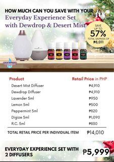 Young Living Diffuser and Essential Oils Set