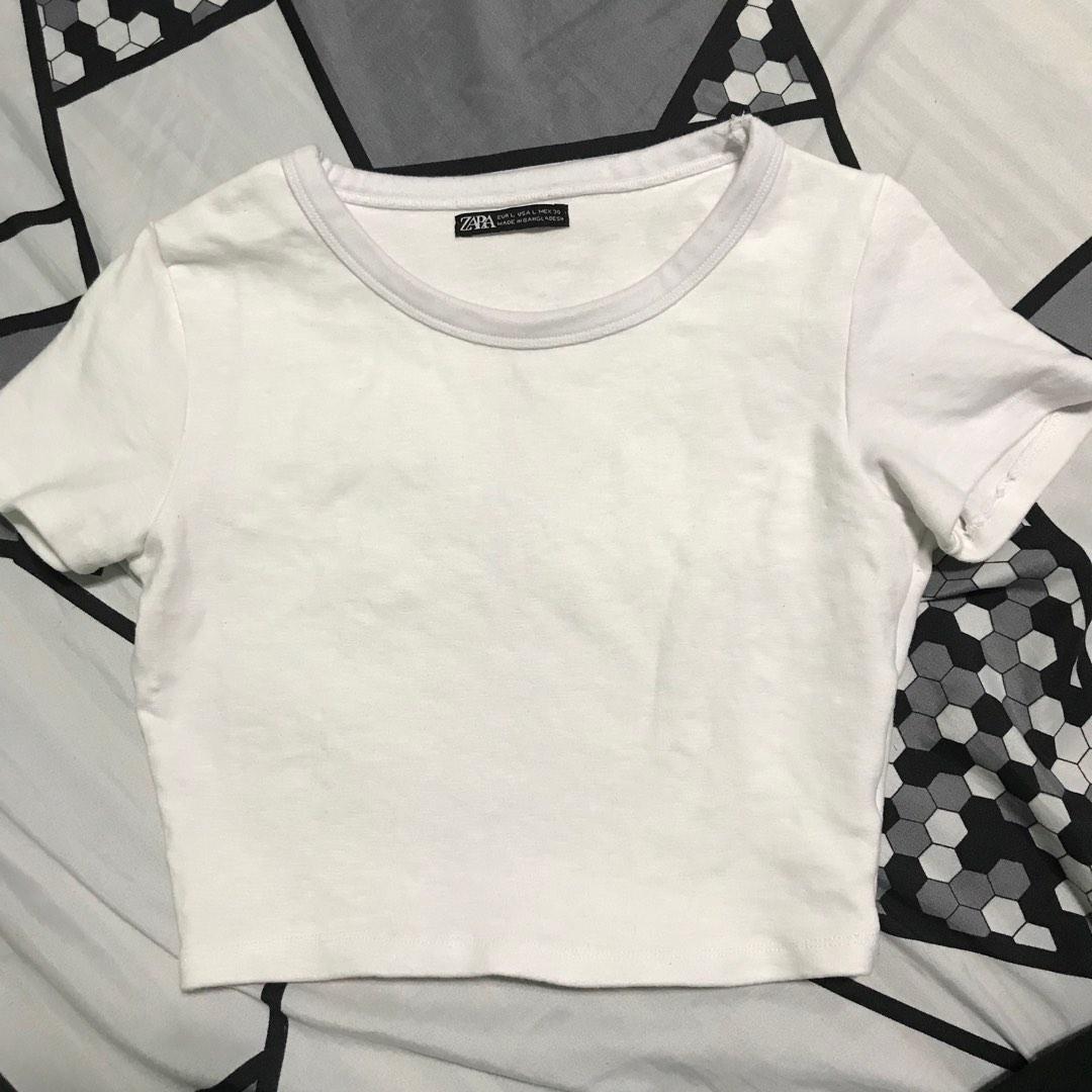 Zara basic cropped top, Women's Fashion, Tops, Blouses on Carousell