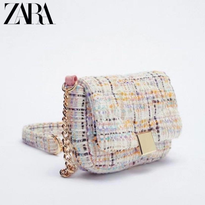 Tweed crossbody bag Zara Multicolour in Tweed - 30396996