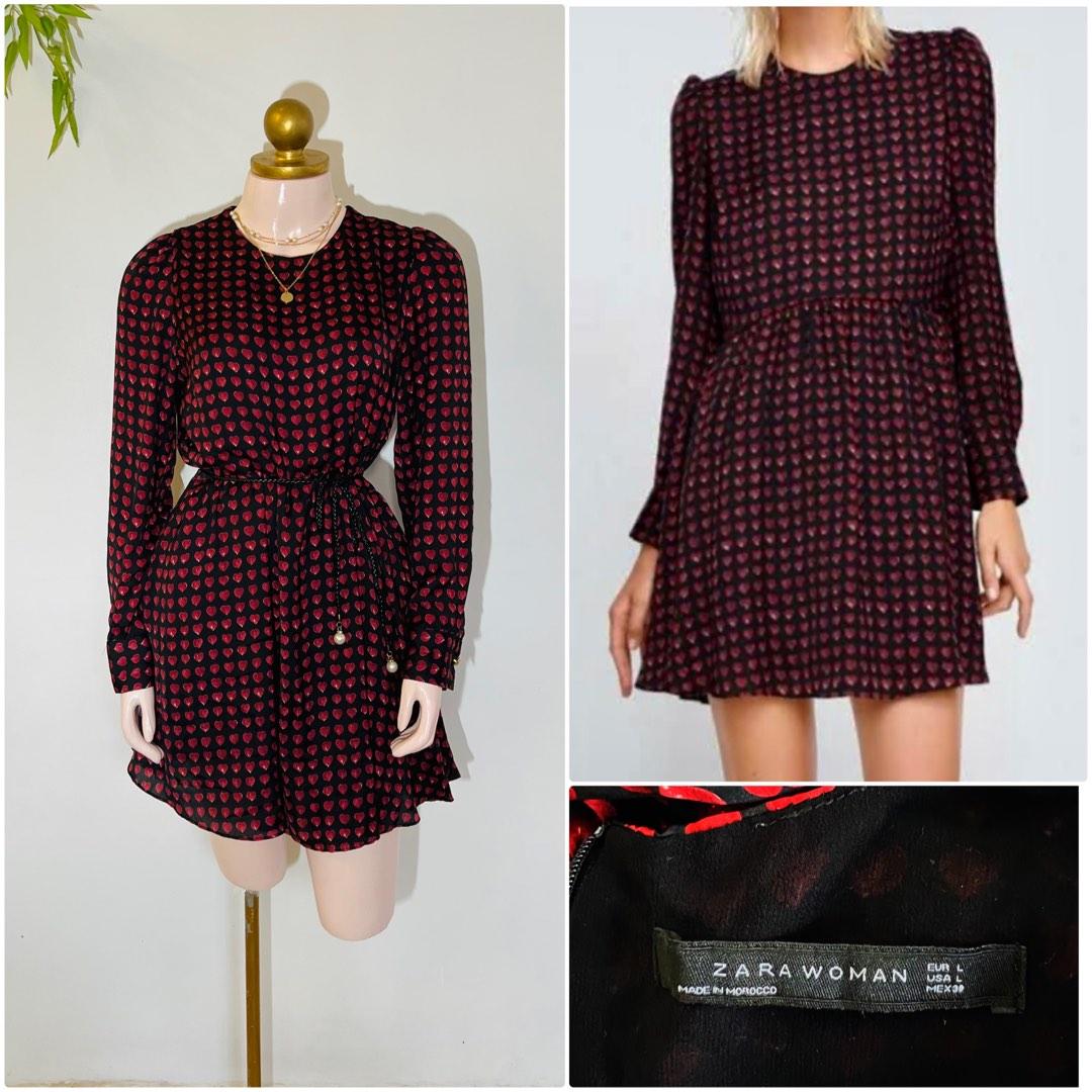 Zara heart print midi dress top