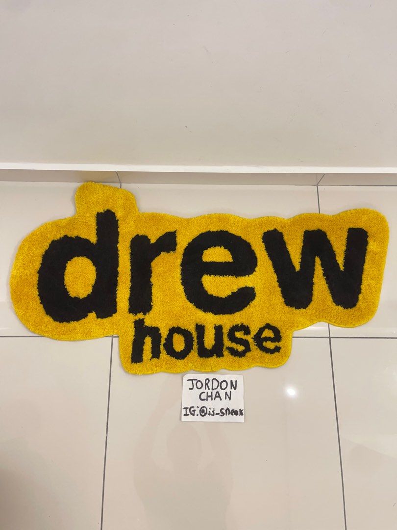 [100 Legit] Drew House Logo Rug Yellow, Furniture & Home Living, Home