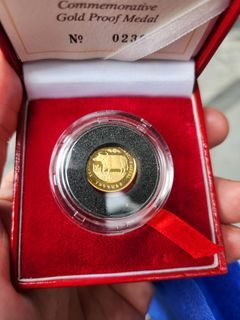 1997 Lunar Ox 1/10 Oz Gold Proof Medal