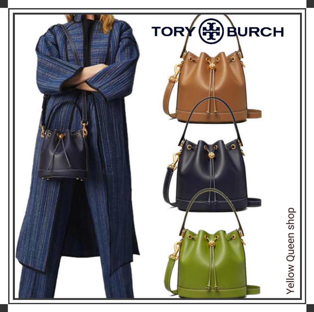 🥰現貨3️⃣色Tory Burch T Monogram leather Bucket Bag Crossbody 80504 真皮手袋水桶袋,  名牌, 手袋及銀包- Carousell