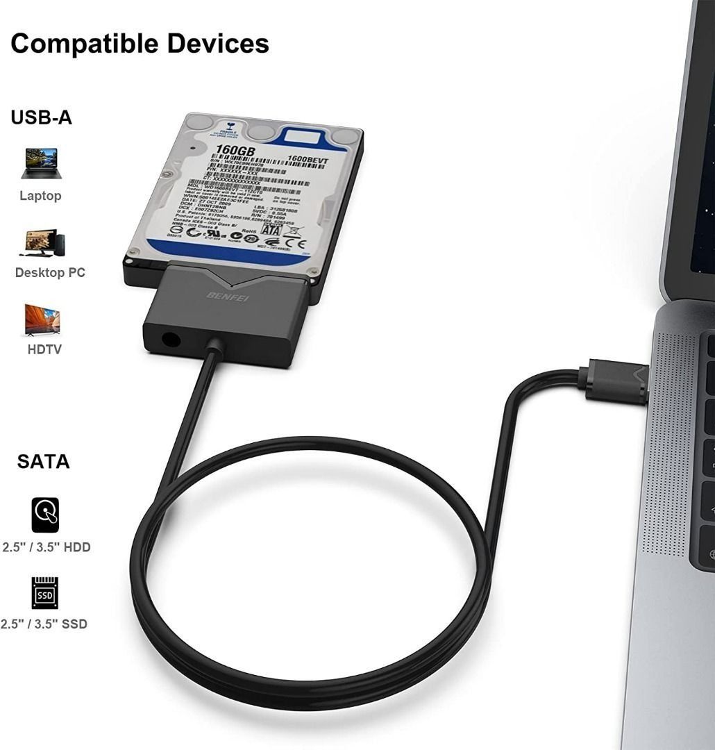  964a sata to usb 3 0 cable benfei usb 3 0 to sata iii hard drive