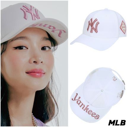 NY Big logo pink baseball cap/hat by MLB Korea, Women's Fashion, Watches &  Accessories, Hats & Beanies on Carousell