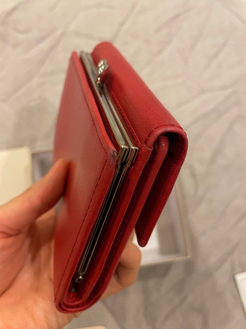Vivienne Westwood trifold wallet pink leather 9cm×11cm×3cm