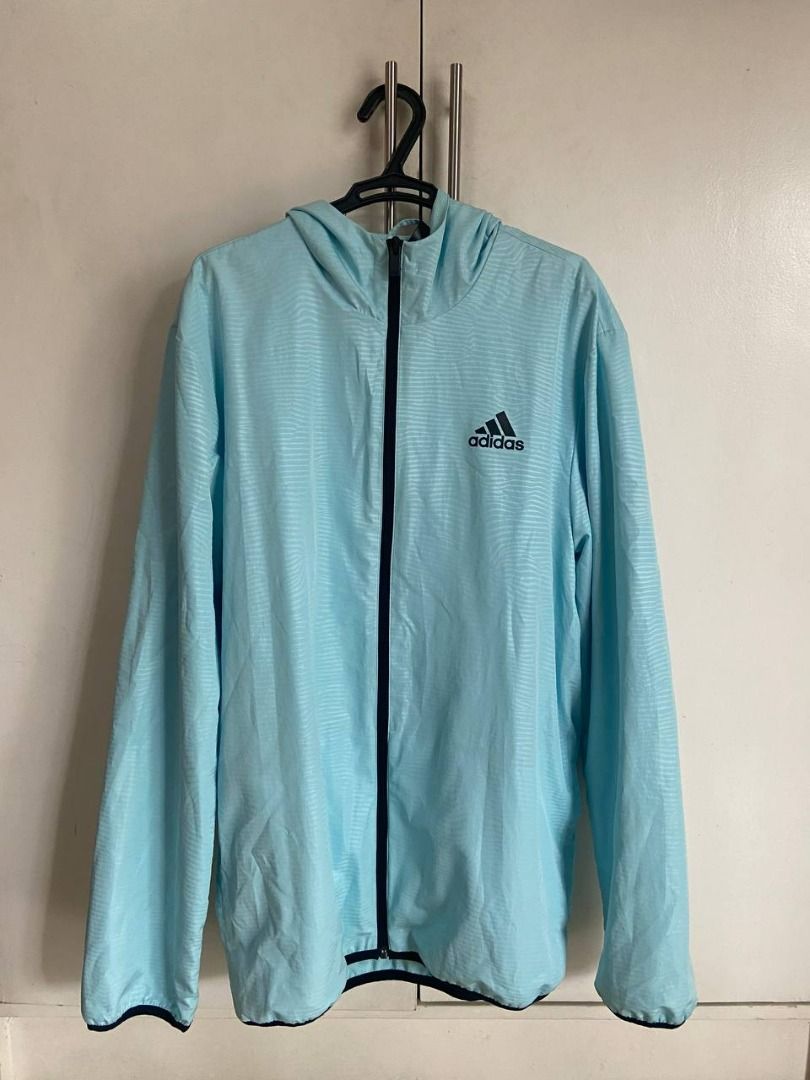 Light blue outlet adidas windbreaker