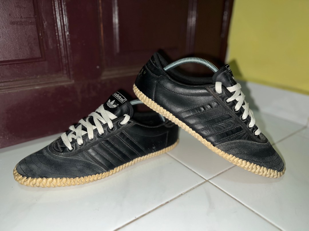 Adidas Vintage Volley Plimsole Black size 9uk, Men's Fashion, Sneakers on Carousell