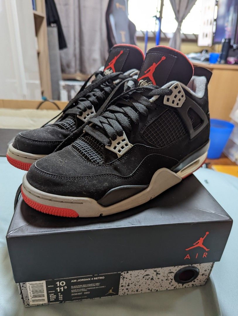 Bred 4s size 10 hotsell