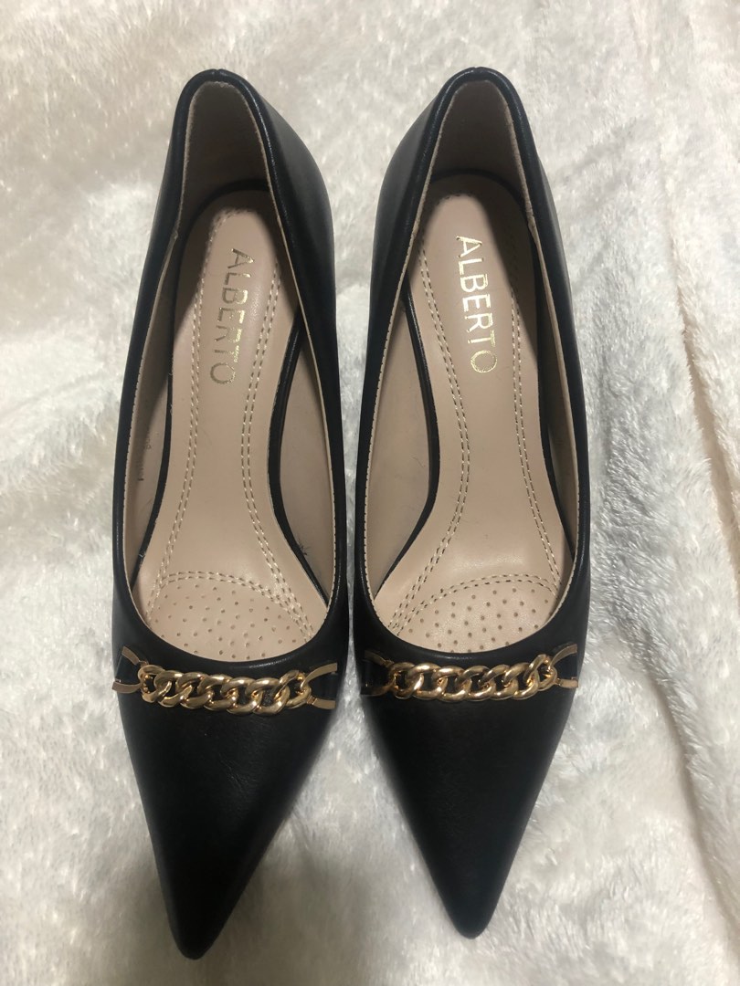 Alberto black shoes, Women's Fashion, Footwear, Heels on Carousell
