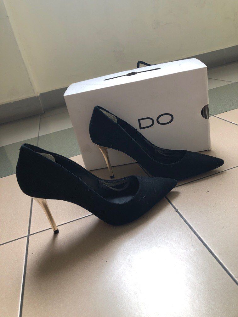 Aldo black velvet heels Women s Fashion Footwear Heels on Carousell