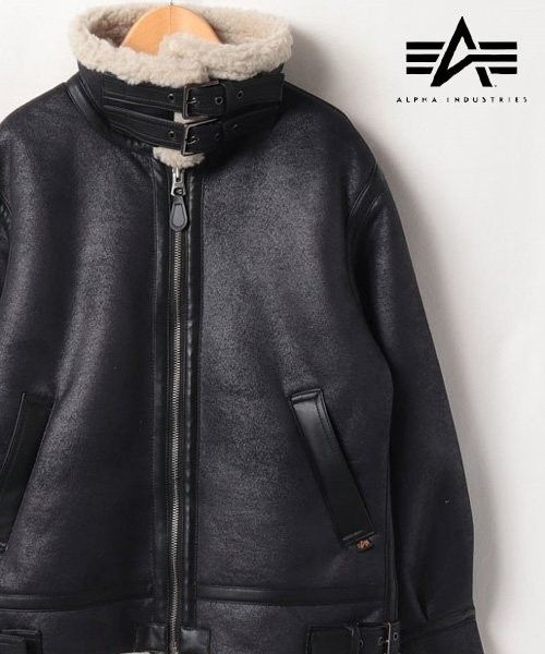日本🇯🇵Alpha industries x monkey time B-3 leather jacket, 男裝