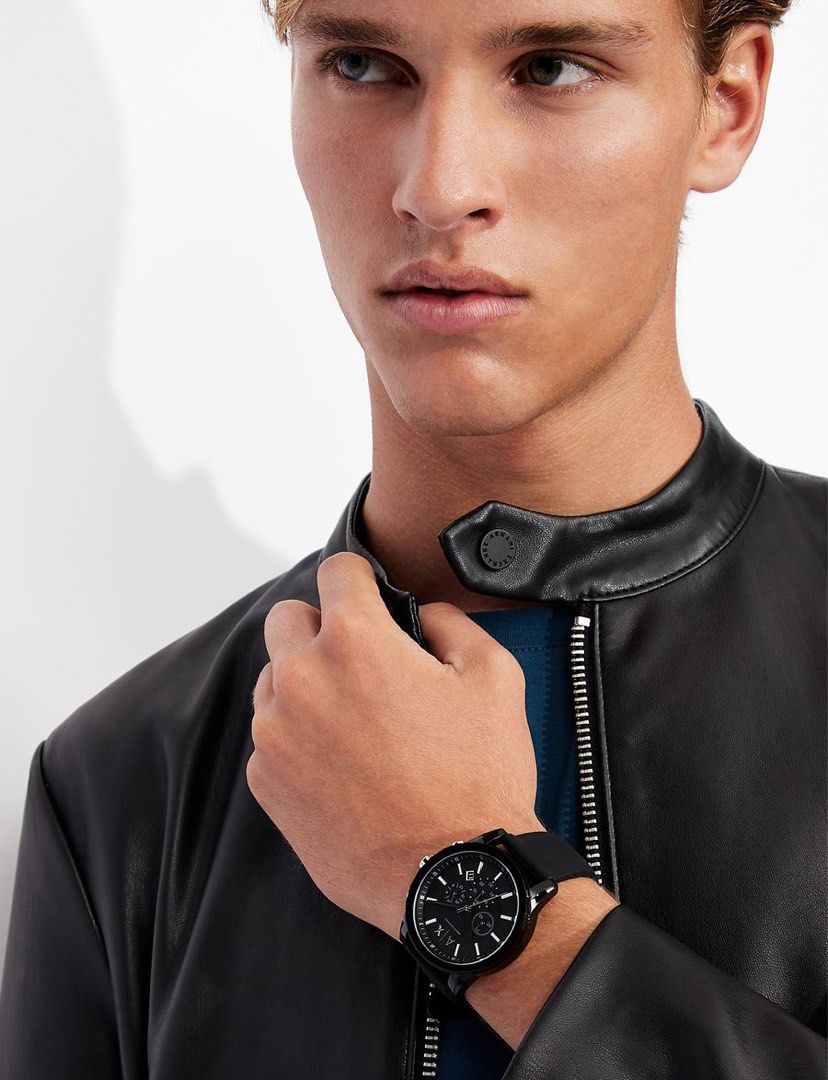 Armani Exchange AX Black Sport Chrono Watch AX1326, Men's Fashion ...