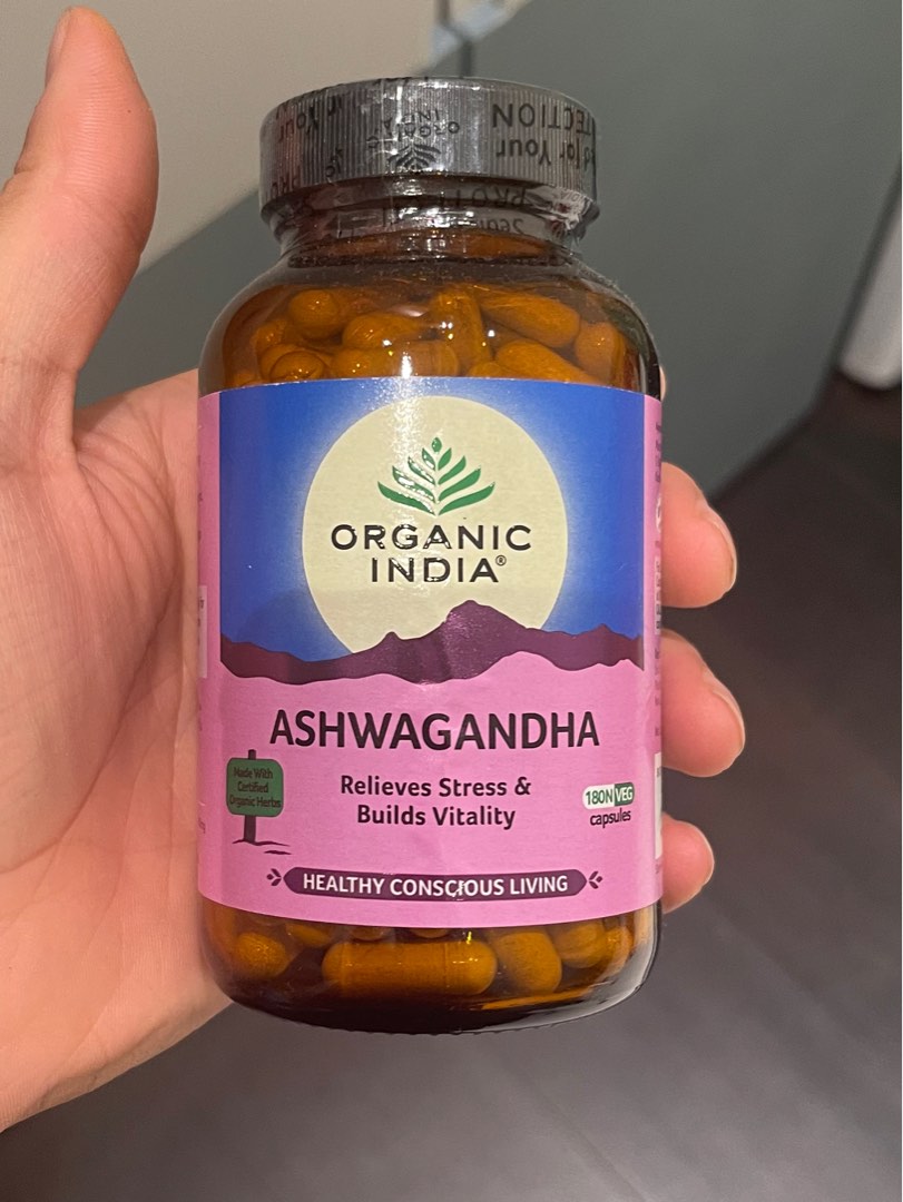 Ashwagandha Organic India 180 capsules, Health & Nutrition, Health ...