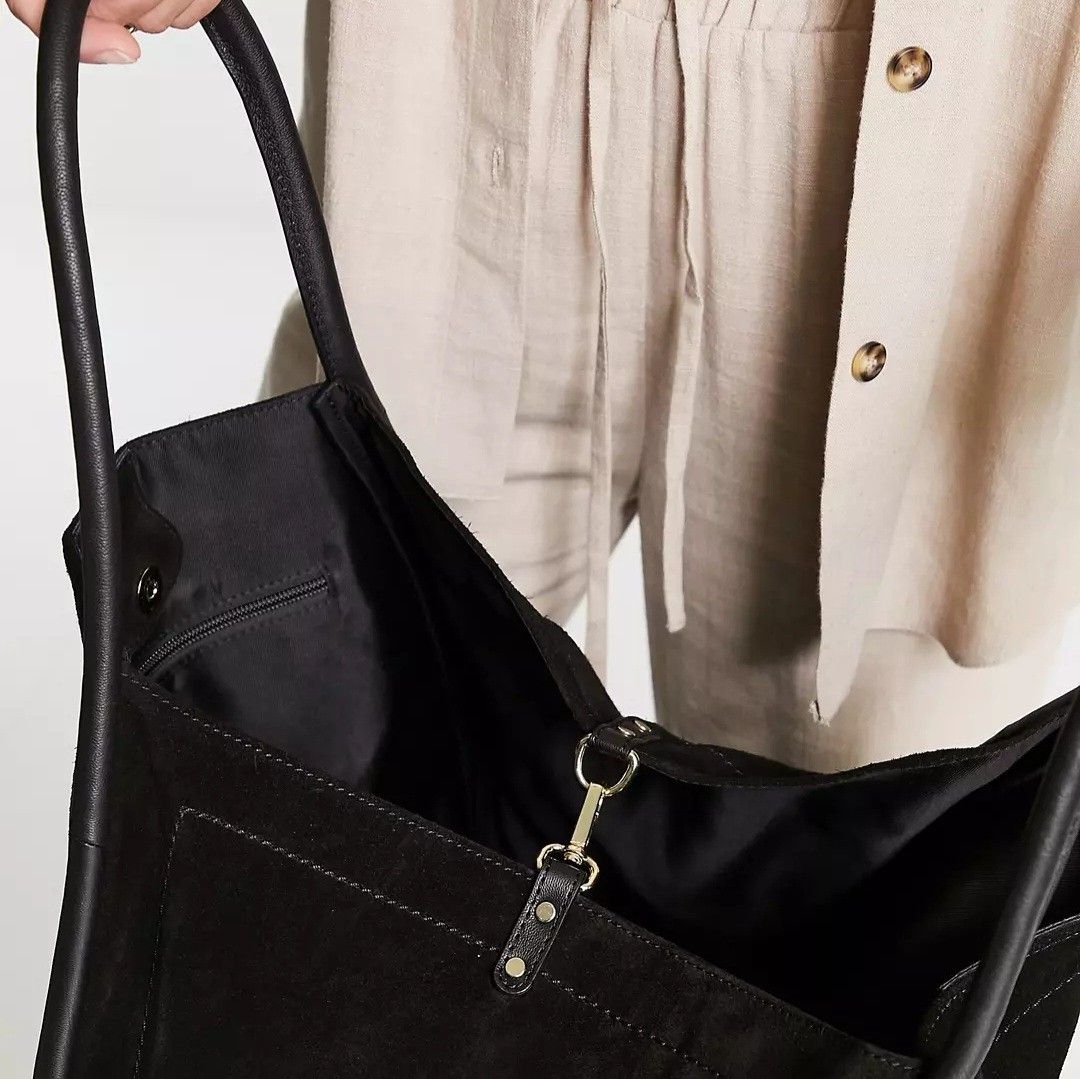 ASOS Design Suede Tote Bag Used once Luxury Bags Wallets on