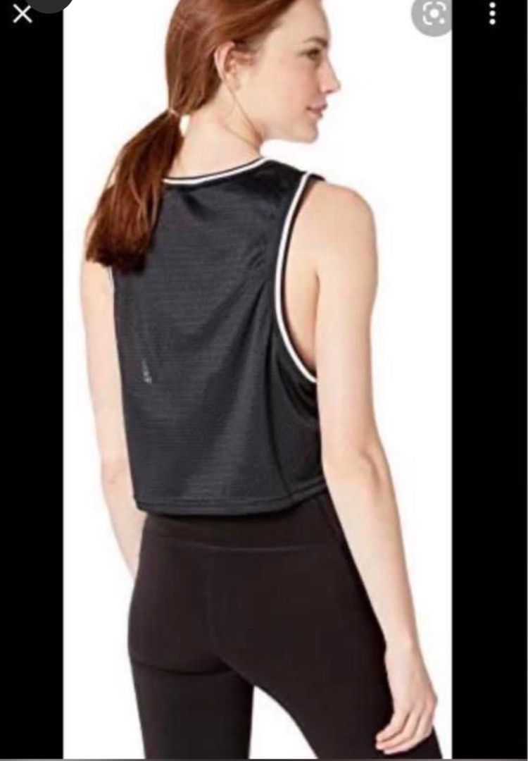 Authentic Champion Reversible Black Mesh Crop Tank Top Women s Fashion Activewear on Carousell