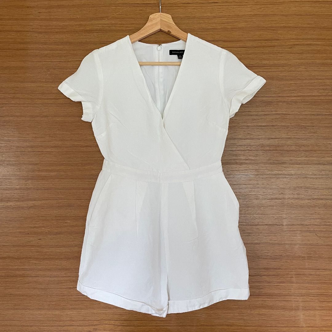 Banana republic white romper top