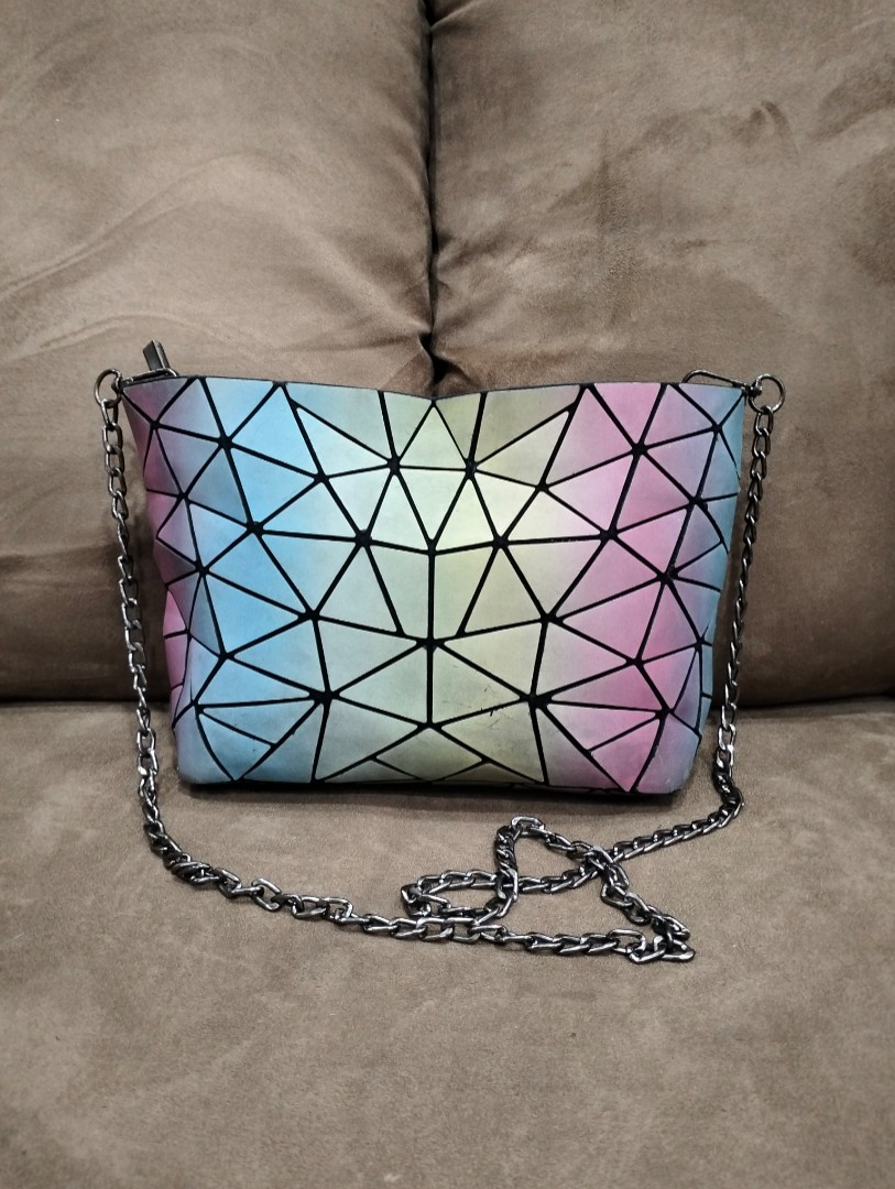 tas sling-bag Bao Bao Issey Miyake Pink Metallic Messenger Sling