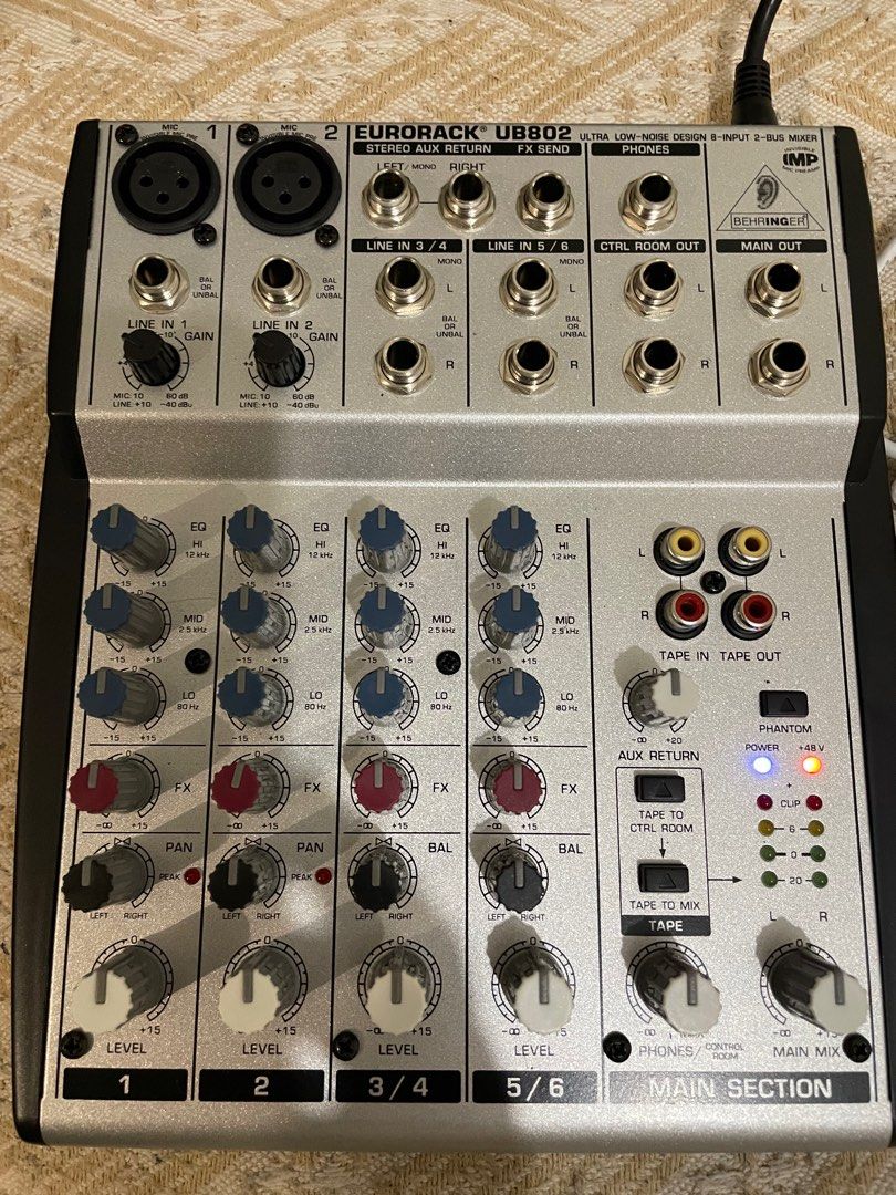 Behringer Eurorack UB802 mixer 混音器, 興趣及遊戲, 音樂樂器 & 配件, 樂器 Carousell