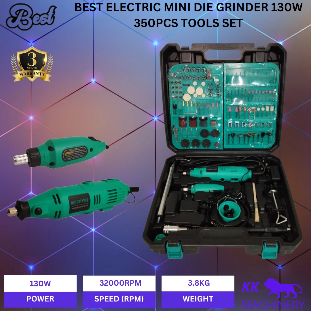 BEST Electric Mini Die Grinder 130w 350pcs Tools Set ...