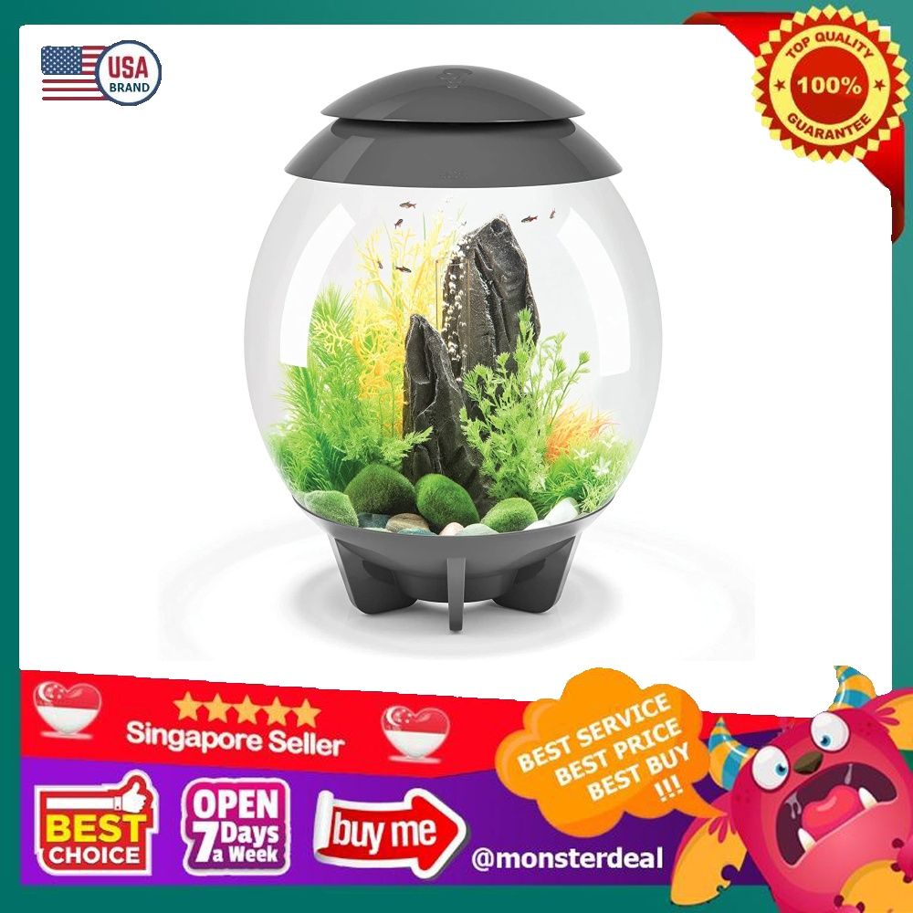 biOrb Halo 30 Aquarium with MCR Lighting 8 Gallon, Grey, Pet Supplies