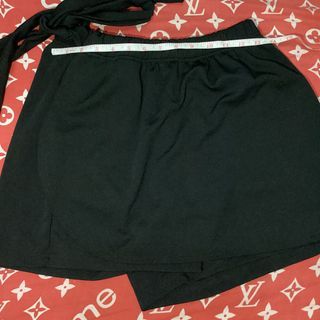Black Mini Skirt with Ribbon skort Plus size
