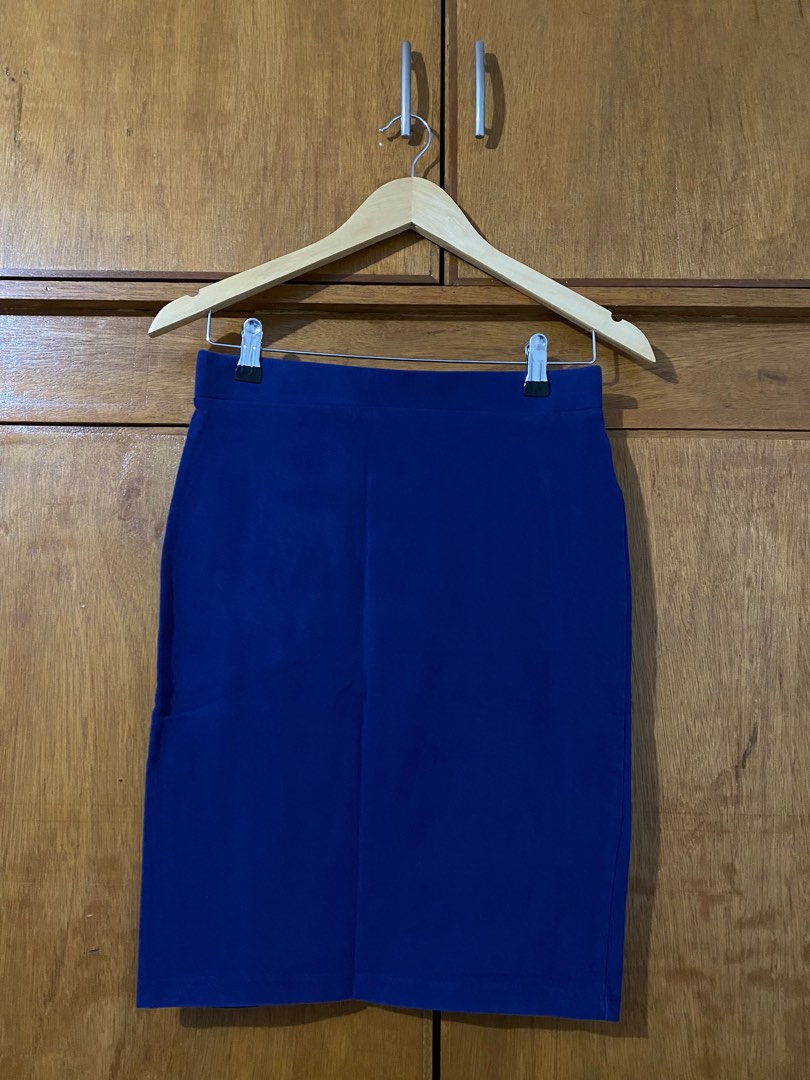 Blue Midi Bandage Skirt, Women's Fashion, Bottoms, Skirts on Carousell