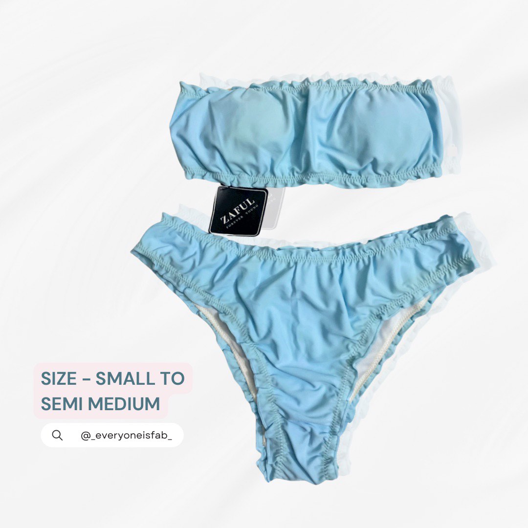 BLUE SWIMSUIT ZAFUL, Women's Fashion, Swimwear, Bikinis & Swimsuits