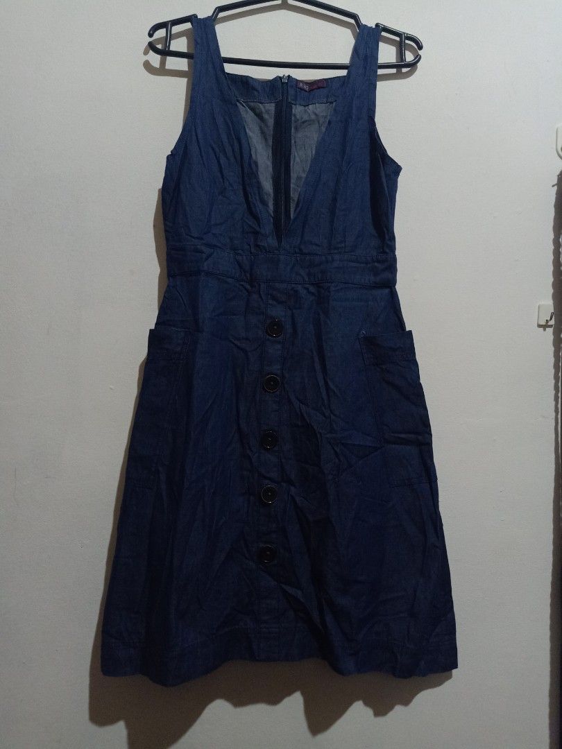 blued clothing dress Light Blue Mid Length Shirt Dress L