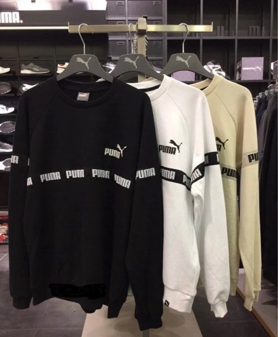 BNWT Khaki Puma Long sleeves jumper sweatshirt as seen on BTS Jimin Men s Fashion Tops Sets Hoodies on Carousell