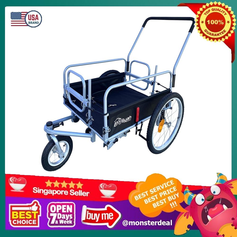 Booyah s Cargo Stroller and Bicycle Bike Trailer Suspension Beach Sport Cart