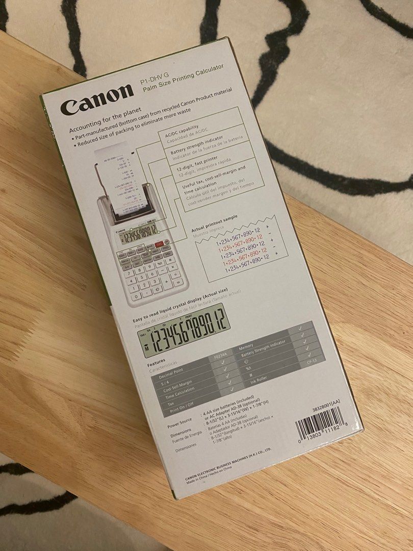 Canon 打印計數機 連打印紙 P1DHV G (12 digits), 電腦＆科技, 商務用科技產品 Carousell