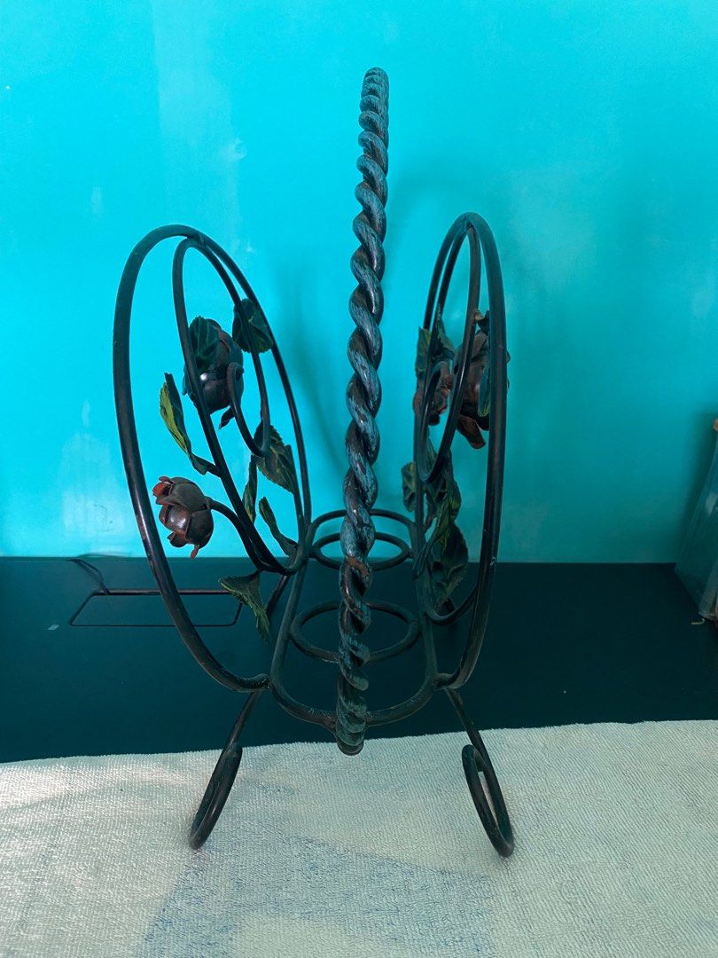 Cast iron magazine storage rack, Furniture & Home Living, Home Decor