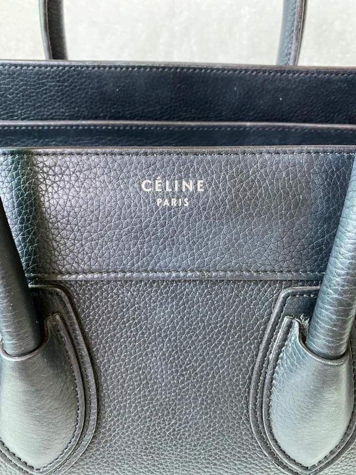 Celine Black Mini Luggage Bag (Category: Luxury Bags & Wallets) located in Manila. Submitted by bagislifeshop (Listing ID 1197986236, Image 3). Description: ▪️Celine Black Mini Luggage Bag▪️ ☑️Available in Pampanga ✅Condition: 8.8/10 ✅Material: Drummed calf leather ✅Inclusions: Dustbag.