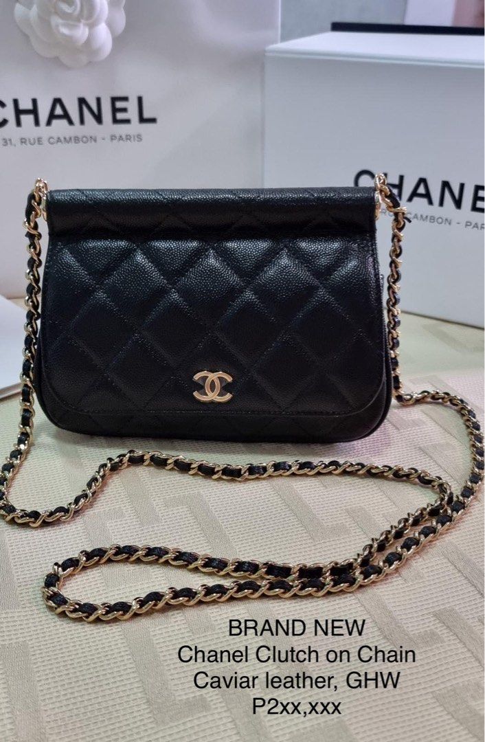 Chanel Clutch on Chain Black, Luxury, Bags & Wallets on Carousell