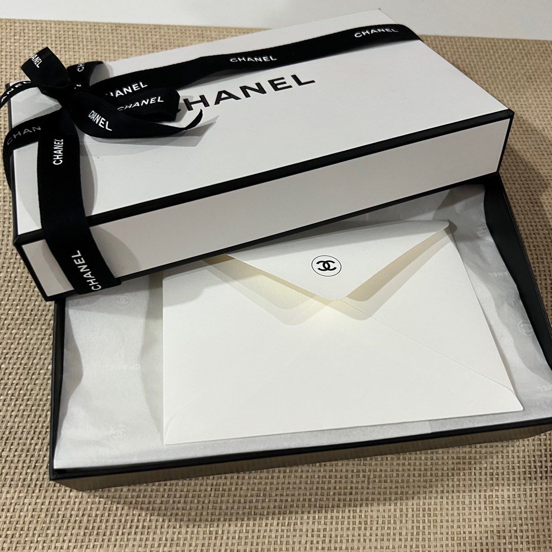 Chanel gift box/ Chanel Christmas gift box, Furniture & Home Living