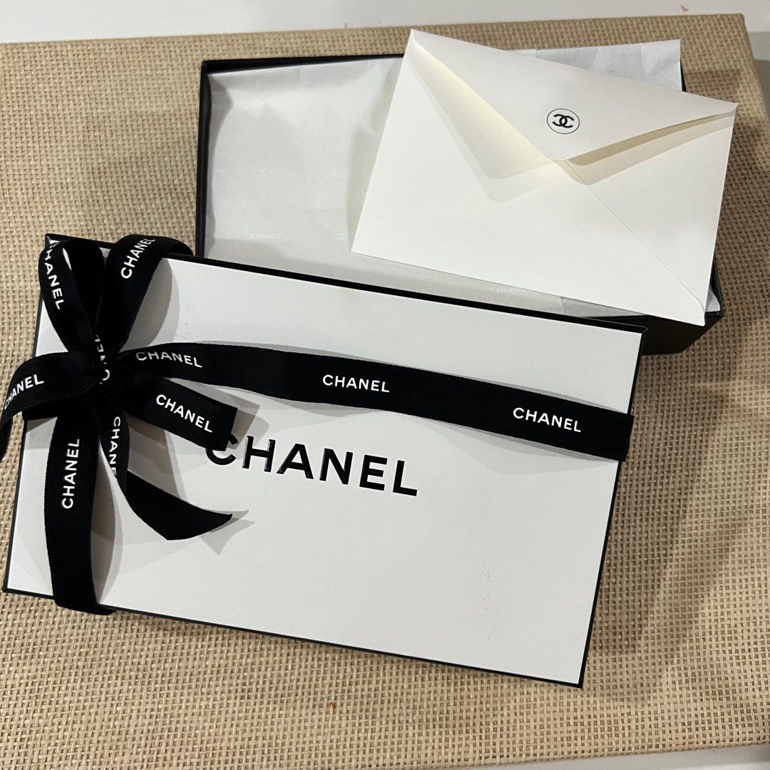 Chanel gift box/ Chanel Christmas gift box, Furniture & Home Living