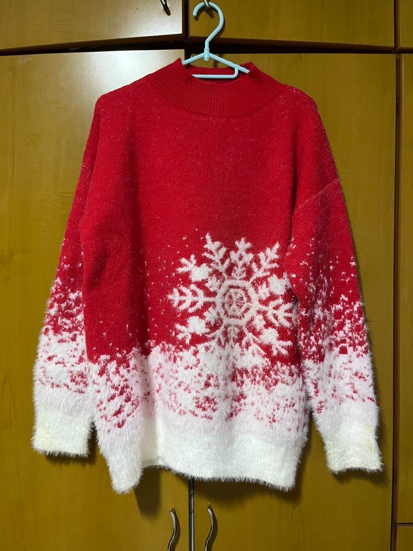 White and red christmas sweater sale