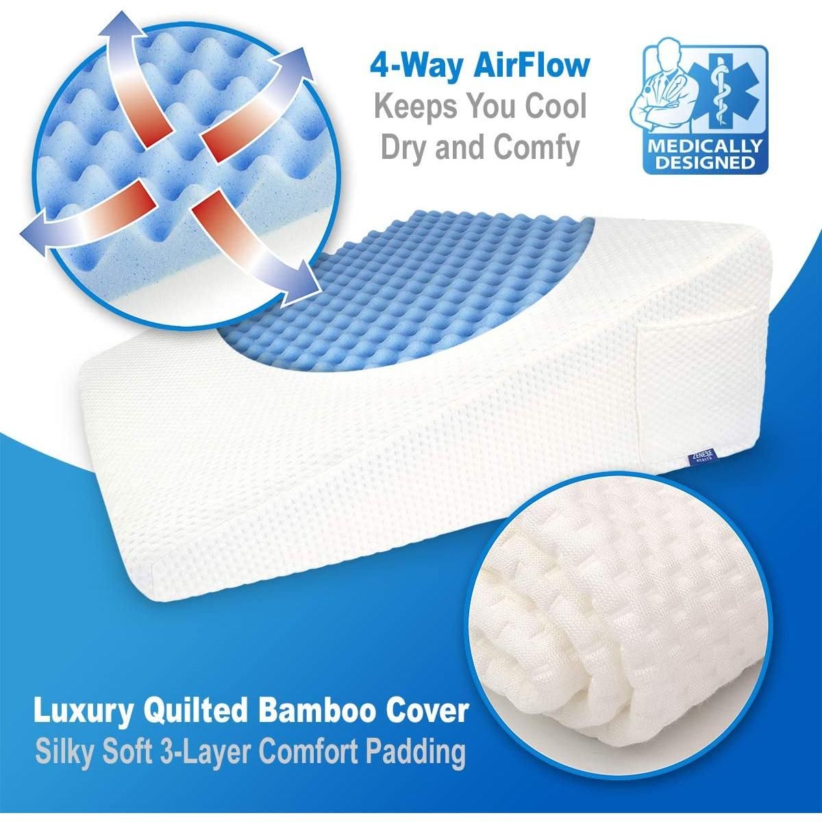 COZILIFT Sleeping Wedge Pillow for Adults 8 inch Height. Luxury