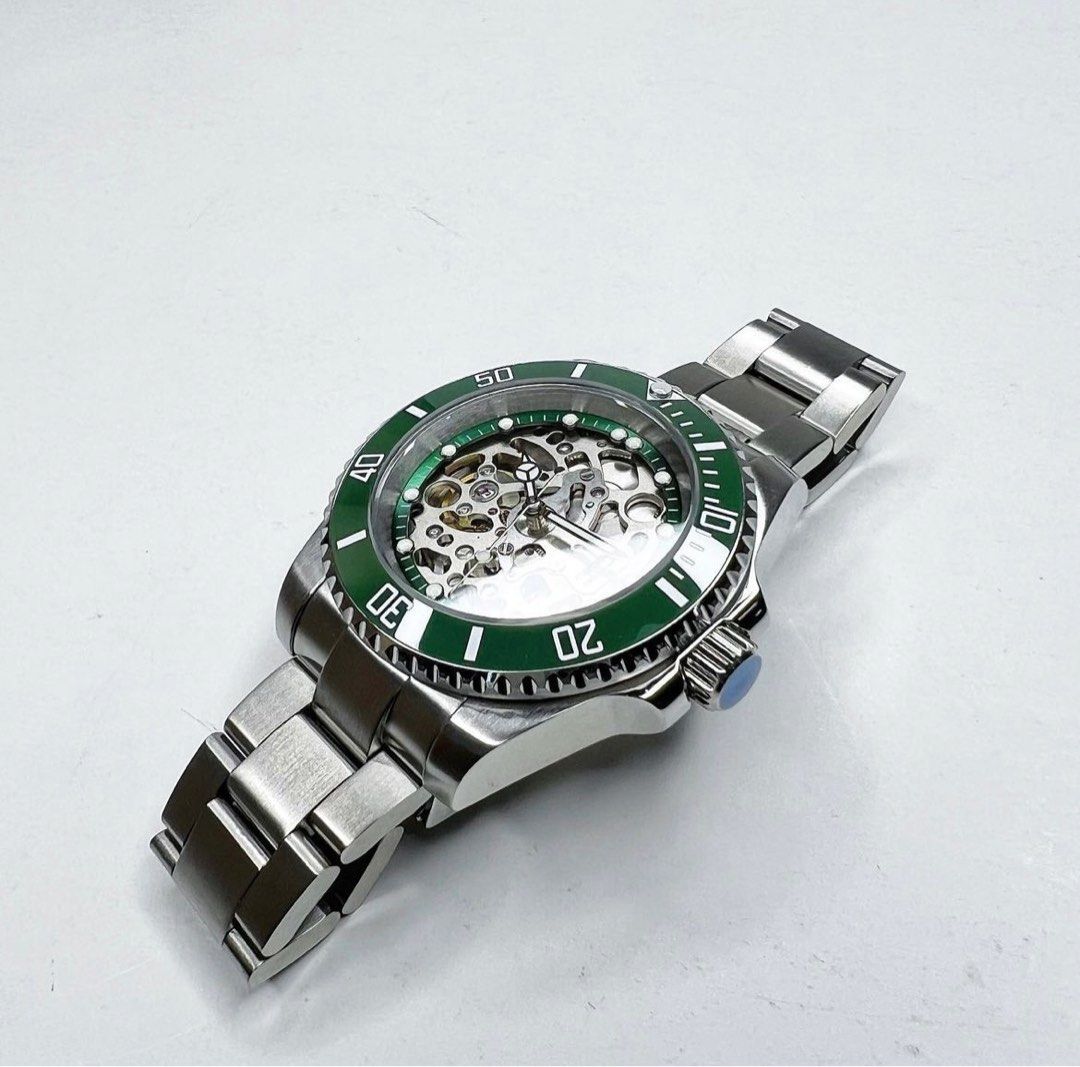 Custom Seiko Mod Hulk Green Skeleton Submariner, Men's Fashion, Watches &  Accessories, Watches on Carousell